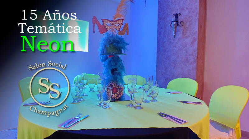 15 años tematica neon